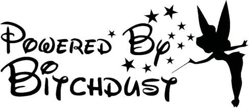 AK – Powered by Bitchdust Vinyl Decal Sticker for Car, Truck, Motorcycle, Bumper, Window & Any Smooth Surface | Waterproof Adhesive Decal | 7.55" x 3.3" – *White Background* in Kuwait