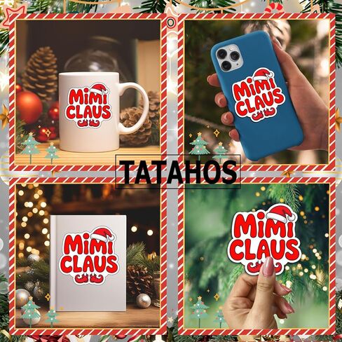 (3 قطع) ملصقات عيد الميلاد ميمي كلوز مضحكة للعطلات سانتا قبعة الجدات الممتعة لتزيين عيد الميلاد هدايا عيد الميلاد مقاومة للماء اقتباسات للعطلات شارات الفينيل زجاجة مياه ممتصة للصدمات للسيارة وقبعة صلبة للهاتف المحمول 3 بوصات in Kuwait