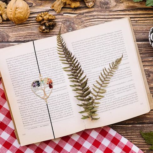 Crystal Tree Elastic Bookmark, Rose Golden Heart Shape Crystal Tree Bookmark, 7 Chakra Crystals Elastic Bookmarks for Women, Vintage Bookmarks for Birthday, Mothers Day, Thanksgiving, Valentines in Kuwait