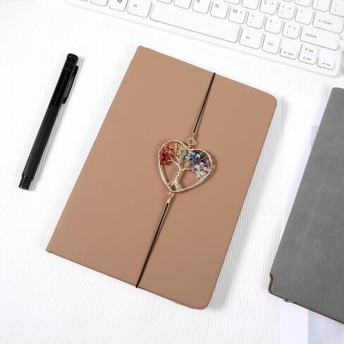 Crystal Tree Elastic Bookmark, Rose Golden Heart Shape Crystal Tree Bookmark, 7 Chakra Crystals Elastic Bookmarks for Women, Vintage Bookmarks for Birthday, Mothers Day, Thanksgiving, Valentines in Kuwait