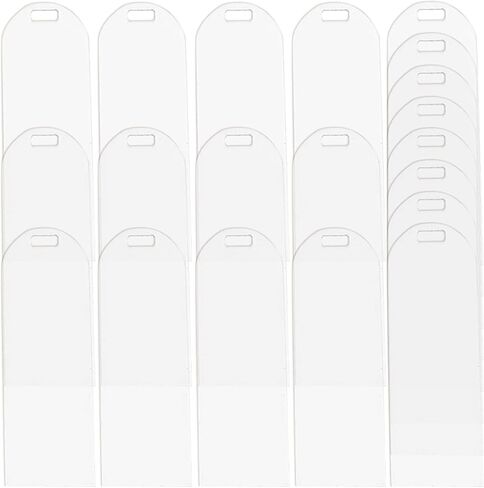 TEHAUX أكريليك المرجعية الفراغات 20 قطعة 2 مم رشاقته علامات فارغة واضحة 5.9 × 1.96 في علامات صفحة شفافة بدون شرابات لمشاريع الحرف اليدوية DIY in Kuwait