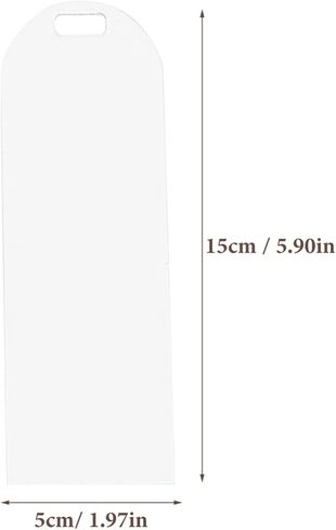 TEHAUX أكريليك المرجعية الفراغات 20 قطعة 2 مم رشاقته علامات فارغة واضحة 5.9 × 1.96 في علامات صفحة شفافة بدون شرابات لمشاريع الحرف اليدوية DIY in Kuwait