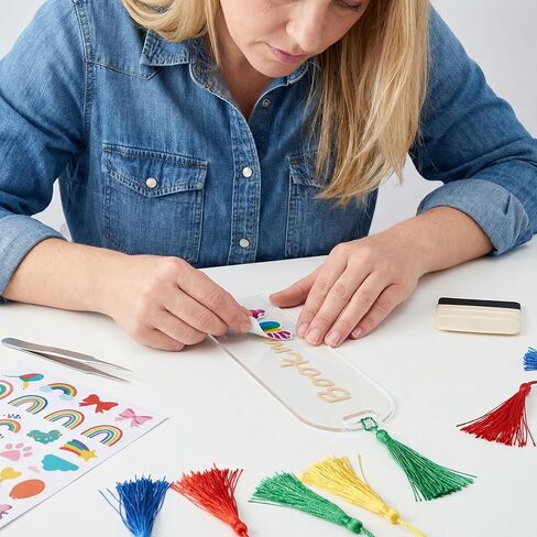 TEHAUX أكريليك المرجعية الفراغات 20 قطعة 2 مم رشاقته علامات فارغة واضحة 5.9 × 1.96 في علامات صفحة شفافة بدون شرابات لمشاريع الحرف اليدوية DIY in Kuwait