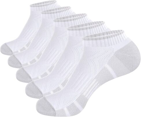 YUEDGE Men's Cushioned Athletic Ankle Socks for Men Size 6-9/9-11/10-13, Breathable Low Cut Casual Socks, 5 Pairs in Kuwait