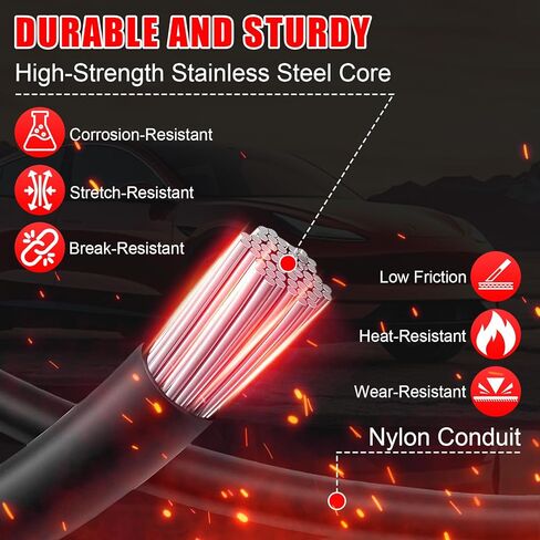 Automatic Transmission Gearshift Control Cable, Gear Shifter Cable Replacement Fit for Toyota Sienna 2004 2005 2006 2007 2008 2009 2010, Replace # 3382008020 in Kuwait