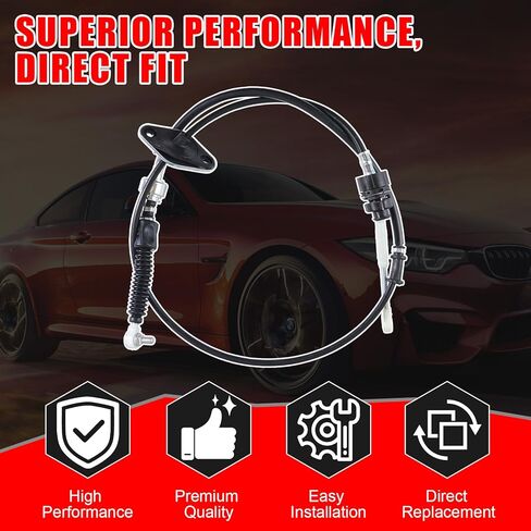 Automatic Transmission Gearshift Control Cable, Gear Shifter Cable Replacement Fit for Toyota Sienna 2004 2005 2006 2007 2008 2009 2010, Replace # 3382008020 in Kuwait