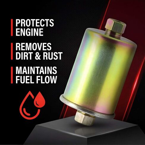 Fuel Filter GF652 Compatible with Chevy GMC Buick Cadillac C1500 C2500 C3500 Silverado Sierra Suburban Tahoe Express Avalanche Replaces GF652 GF481 FF5026 33481 G3727 in Kuwait