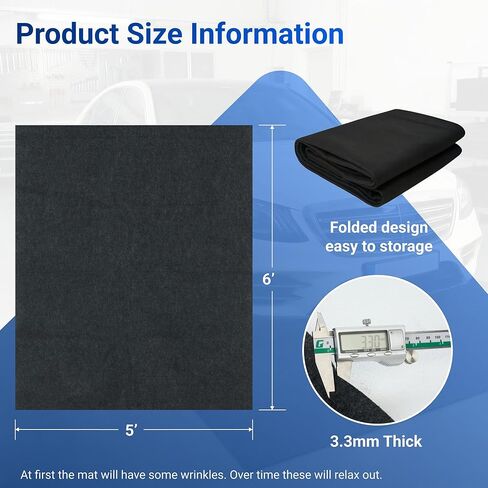 سجادة أرضية المرآب من FLEXIMOUNTS مقاس 6 × 5 بوصات، أرضية المرآب المقاومة للماء للسيارات وسيارات الدفع الرباعي، ماصة، مقاومة للانزلاق، نسيج سجاد سريع الجفاف in Kuwait