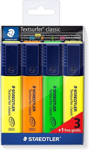 STAEDTLER 364-S WP4P Highlighter Textsurfer Classic يحتوي على 3 + 1 in Saudi Arabia