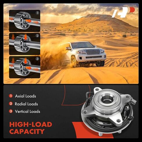 A-Premium Automobile Wheel Hub Assembly Fit for Ford Expedition 2022-2024 Ford F-150 Lincoln Navigator Hub Bearing, Front Left and Right, 4WD, with 2 speed transfer case, A Set of 2 in Saudi Arabia