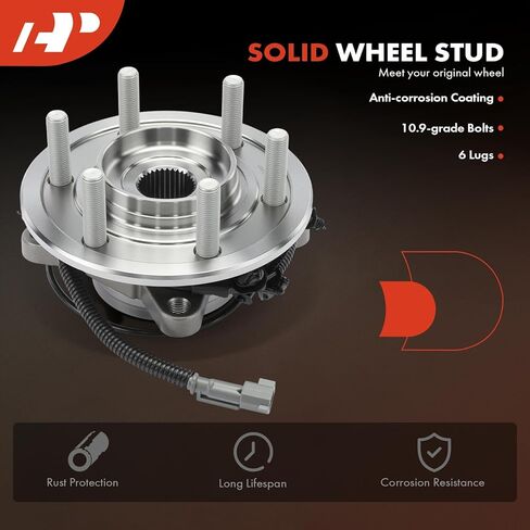A-Premium Automobile Wheel Hub Assembly Fit for Ford Expedition 2022-2024 Ford F-150 Lincoln Navigator Hub Bearing, Front Left and Right, 4WD, with 2 speed transfer case, A Set of 2 in Saudi Arabia