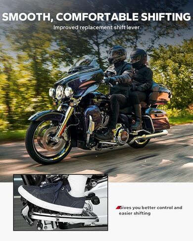 Amazicha Heel Toe Shift Lever Pegs CNC Aluminum Shifter Lever Pegs Fit for Harley Touring Road Glide Street Glide Electra Glide 1988-later FL Softail 1986-later Tri Glide Trikes 2008-later Black in Saudi Arabia