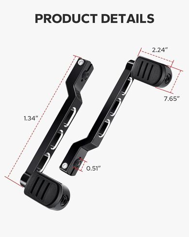 Amazicha Heel Toe Shift Lever Pegs CNC Aluminum Shifter Lever Pegs Fit for Harley Touring Road Glide Street Glide Electra Glide 1988-later FL Softail 1986-later Tri Glide Trikes 2008-later Black in Saudi Arabia