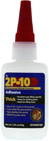 FastCap 2P-10 Thin 2.25 oz/64g. Instant Wood Adhesive, Two Part, Thin Adhesive, 2.25oz. Activator Sold separetly (1 - Bottle) in Saudi Arabia
