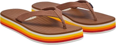 Hari Mari- Dunes Sunset- Women's Retro Inspired Platform Boat-Safe Flip Flops- No Break Ins, Firm Arch Support, Antimicrobial, and Floats in Water in Saudi Arabia