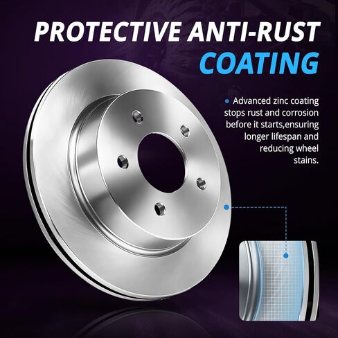 12.64" (321mm) Front Brakes Rotors and Ceramic Brake Pads Kit for GMC Terrain, for Buick Allure LaCrosse Regal, Chevy Impala Equinox Malibu Limited, Saab 9-5 Replacement Vented 55174 1421 in Kuwait