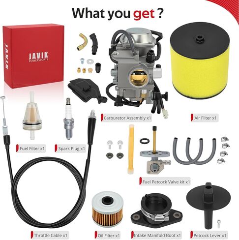 JAVIK Carburetor With Intake Manifold & Fuel Petcock Valve Kit For Honda Foreman 450 ES/S TRX450FE/FM 1998-2004 O.E.M# 16100-HN0-A00 16950-HM7-003 in Saudi Arabia