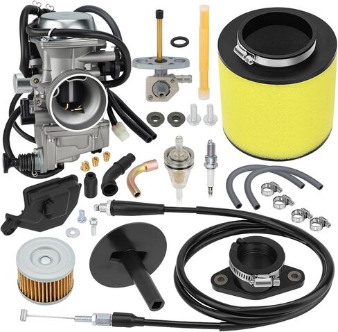 JAVIK Carburetor With Intake Manifold & Fuel Petcock Valve Kit For Honda Foreman 450 ES/S TRX450FE/FM 1998-2004 O.E.M# 16100-HN0-A00 16950-HM7-003 in Saudi Arabia