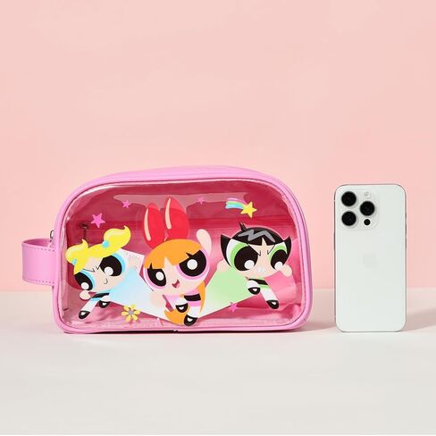 MINISO The Powerpuff Girls Collection Toast Shape Cosmetic Bag Travel Makeup Bag Toiletry bag for women in Kuwait