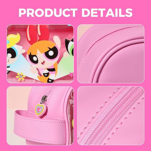 MINISO The Powerpuff Girls Collection Toast Shape Cosmetic Bag Travel Makeup Bag Toiletry bag for women in Kuwait