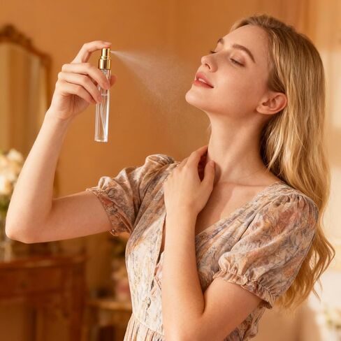 ماكيتا 50 قطعة زجاجات رذاذ صغيرة 10 مل زجاجات عطر زجاجية شفافة قابلة لإعادة الملء رذاذ عطر رذاذ محمول حاويات عينة فارغة للتنظيف والزيوت العطرية والسفر in Kuwait