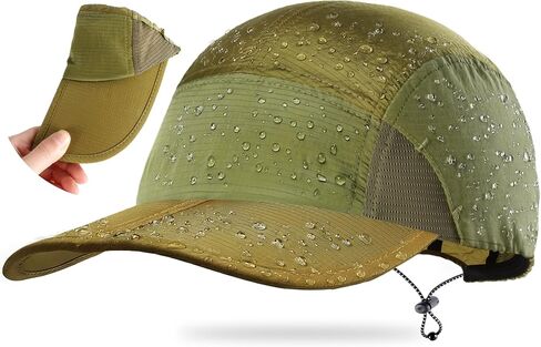 Ababalaya Foldable Lightweight Baseball Cap, Breathable Quick Dry UPF 50+ Sun Hat, Waterproof Adjustable Outdoor Visor Hat in Kuwait