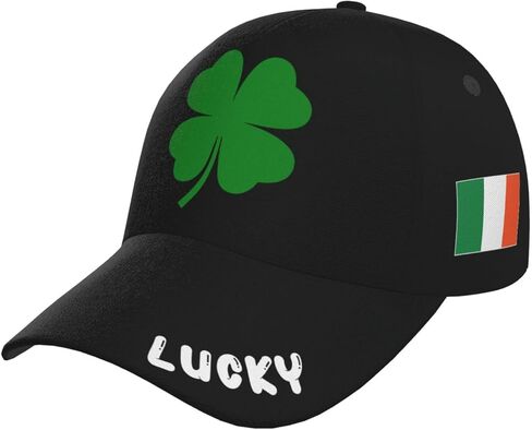 St Patricks Day Clover Baseball Cap for Men Women, Fashion Adjustable Shamrock Hat Casual Trucker Hats Holiday Accessory in Kuwait