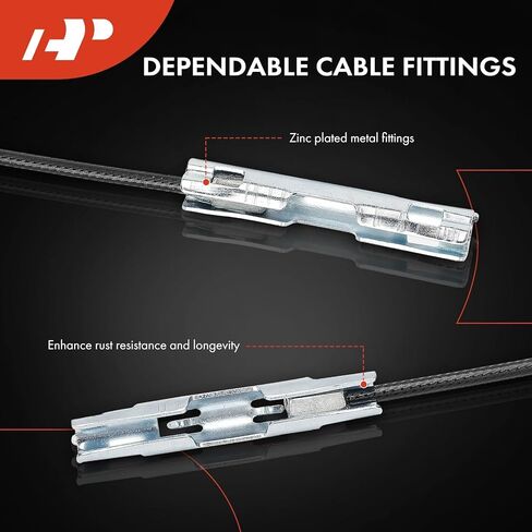 A-Premium Intermediate Side Parking Brake Cable Assembly Compatible with Chevrolet, GMC Models: Express 3500 2003-2008/2012/2014-2020, Savana 3500 2003-2008/2012/2014-2020 - Replace# 25745119 in Saudi Arabia