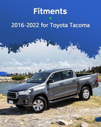 LUJUNTEC 4pcs Black Plated ABS Exterior Side Door Handle Cover Trim Compatible with 2016-2022 for Toyota Tacoma Exterior Driver Side & Passenger Side in Saudi Arabia