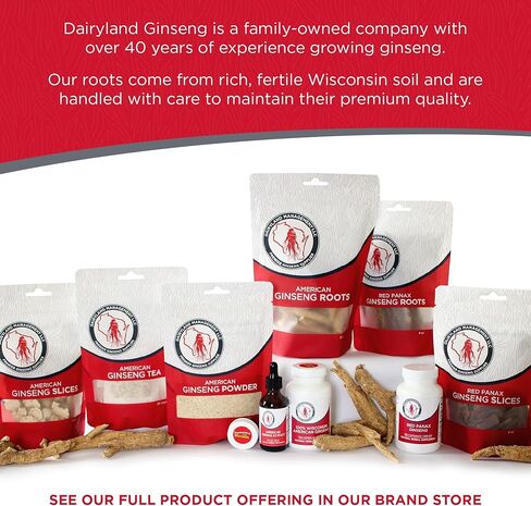 Red Panax Ginseng Root - 4 oz Pack of Korean Panax Ginseng Root - Authentic Panax Ginseng - Non-GMO, Gluten Free Ginseng Root - Ideal for Use in Soup, Tea in Kuwait