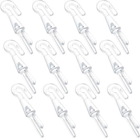 uxcell Blind Wand Hook,10Pcs 2" x 0.5" - Plastic Vertical Blinds Replacement Parts, Tilt Wand Rotating Tip Hook Repair for Broken Blind Parts (Transparent) in Saudi Arabia