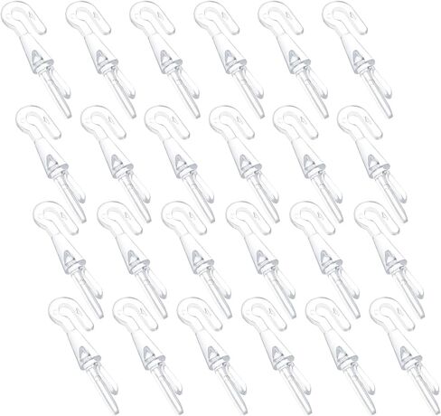 uxcell Blind Wand Hook,10Pcs 2" x 0.5" - Plastic Vertical Blinds Replacement Parts, Tilt Wand Rotating Tip Hook Repair for Broken Blind Parts (Transparent) in Saudi Arabia