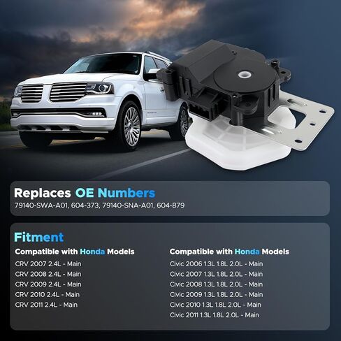 HVAC Heater Blend Door Actuator Compatible with Honda CRV 2007 2008 2009 2010 2011, Civic 2006-11 Main Mode, Replaces 79140-SWA-A01 604-373 79140-SNA-A01 604-879 in Kuwait