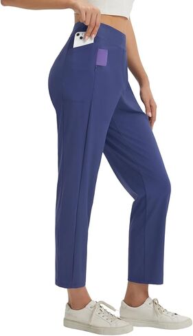 baleaf Women's Petite Casual Pants with 3 Pockets 25" Ankle Golf Pant Pull On Stretchy 7/8 Travel Work Slacks in Saudi Arabia