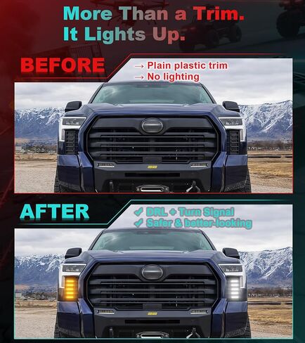 Fog Lights for Toyota Tundra 2022-2025 2026 Accessories 3rd Gen LED Front Grill Daytime Running Light Amber Turn Signals (OE Style) in Kuwait