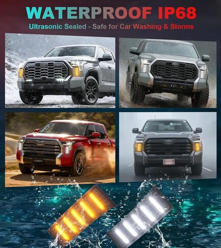 Fog Lights for Toyota Tundra 2022-2025 2026 Accessories 3rd Gen LED Front Grill Daytime Running Light Amber Turn Signals (OE Style) in Kuwait