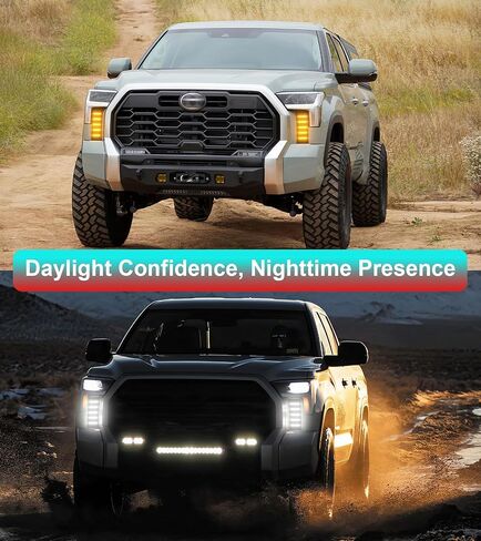 Fog Lights for Toyota Tundra 2022-2025 2026 Accessories 3rd Gen LED Front Grill Daytime Running Light Amber Turn Signals (OE Style) in Kuwait