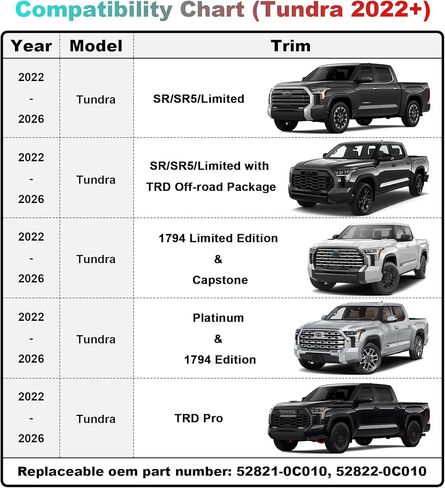 Fog Lights for Toyota Tundra 2022-2025 2026 Accessories 3rd Gen LED Front Grill Daytime Running Light Amber Turn Signals (OE Style) in Kuwait