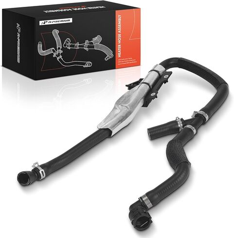 A-Premium Outlet HVAC Heater Hose Pipe Line Assembly with Clamps and Coolant Hose Heat Shield Compatible with Ford F-150 F150 2015 2016 2017 3.5L in Saudi Arabia