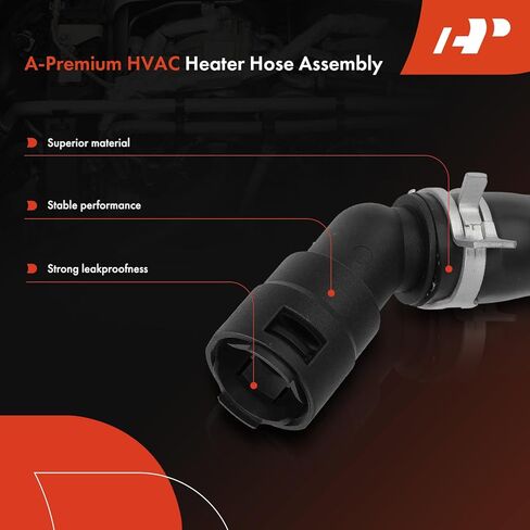 A-Premium Outlet HVAC Heater Hose Pipe Line Assembly with Clamps and Coolant Hose Heat Shield Compatible with Ford F-150 F150 2015 2016 2017 3.5L in Saudi Arabia