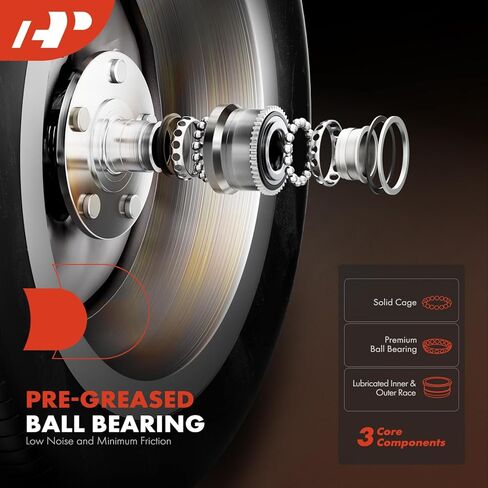 A-Premium 2 x Rear Wheel Bearing and Hub Assembly with 5-Lug Compatible with Mazda 3 2014-2018, 3 Sport 2014-2018 in Saudi Arabia