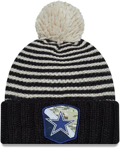 New Era Women's NFL 2023 Salute to Service Cuffed Pom Knit Hat in Saudi Arabia