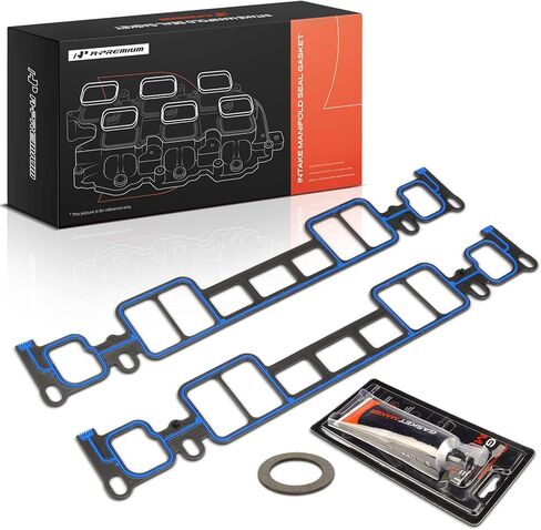 A-Premium Lower Engine Intake Manifold Gasket Set Compatible with Chevrolet Tahoe, C1500 C2500 C3500 Suburban, Express 1500 2500 3500, K1500, K2500 & GMC & Cadillac & Isuzu & Workhorse & AM General in Saudi Arabia