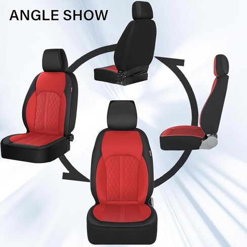 Coverado Universal Leather Seat Covers Front Seats, 2-Pack Seat Covers for SUV, Pickup Truck, Sedan, Automotive Vehicle Interior in Kuwait