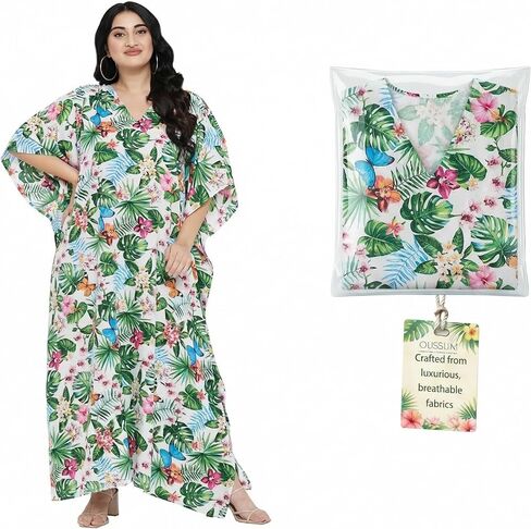 أوسوم نساء البوليستر غير الرسمي Kaftan Long Plus Summer Summer Beach Cove Cover Ups Maxi Fresse للسيدات in Kuwait