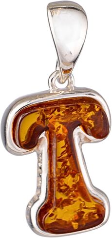 Holiday Gift Shops Sterling Silver and Baltic Amber A-Z Initial Pendant Necklace in Saudi Arabia