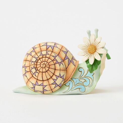 Enesco Jim Shore Heartwood Creek Nature's Meadow Snail with a Daisy Flower Figurine, 3.46 Inch, Multicolor in Saudi Arabia