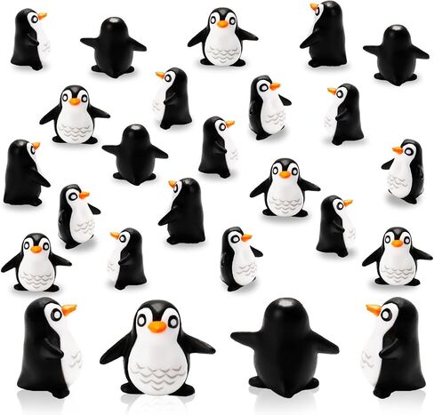 Bbiamsleep 60 Pcs Miniature Penguin Figurine Mini Resin Penguin Figurines Mini Resin Animals for Fairy Garden Micro Landscape Winter Christmas Decor in Kuwait