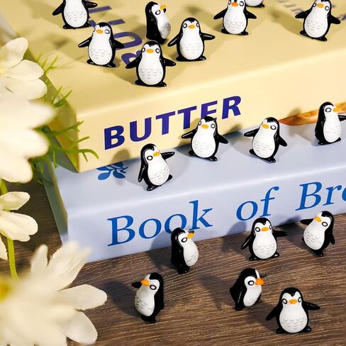 Bbiamsleep 60 Pcs Miniature Penguin Figurine Mini Resin Penguin Figurines Mini Resin Animals for Fairy Garden Micro Landscape Winter Christmas Decor in Kuwait