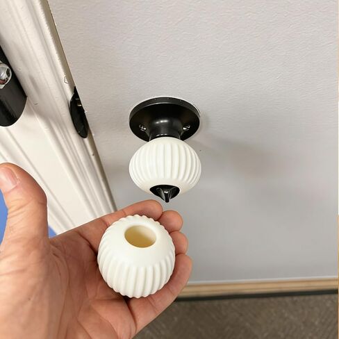 سدادة مقبض الباب تغطي مقبض الباب وواقي الحائط، 2 عبوة من مقابض الباب المطاطية الناعمة غير القابلة للانزلاق (أبيض) in Kuwait